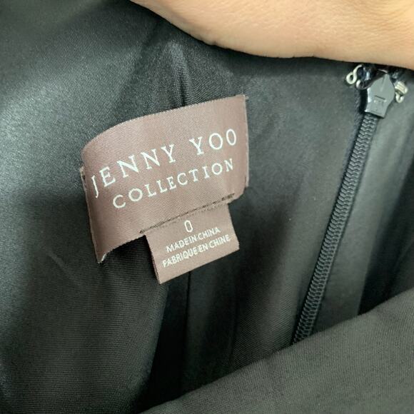 Jenny Yoo Cassie Flutter Sleeve Surplice Eden Gown Maxi Dress Womens Size 0 - Picture 9 of 16